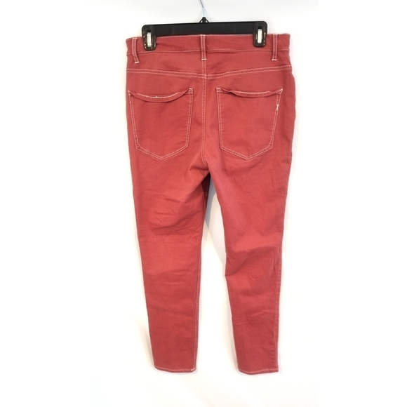 Express Size 10 Ankle Legging Pants High Rise Terracotta Color - Picture 2 of 5